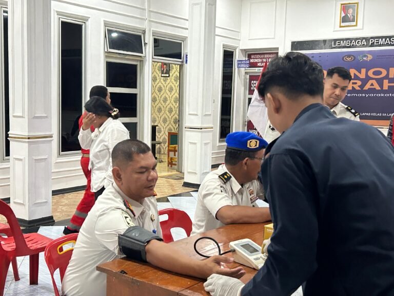 Wujud Kepedulian Sosial, Lapas Labuhan Ruku Sukseskan Donor Darah Bersama PMI Batu Bara