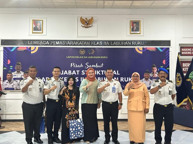 Pisah Sambut Tiga Pejabat Struktural, Jajaran Lapas Labuhan Ruku Penuh Haru dan Semangat Baru 
