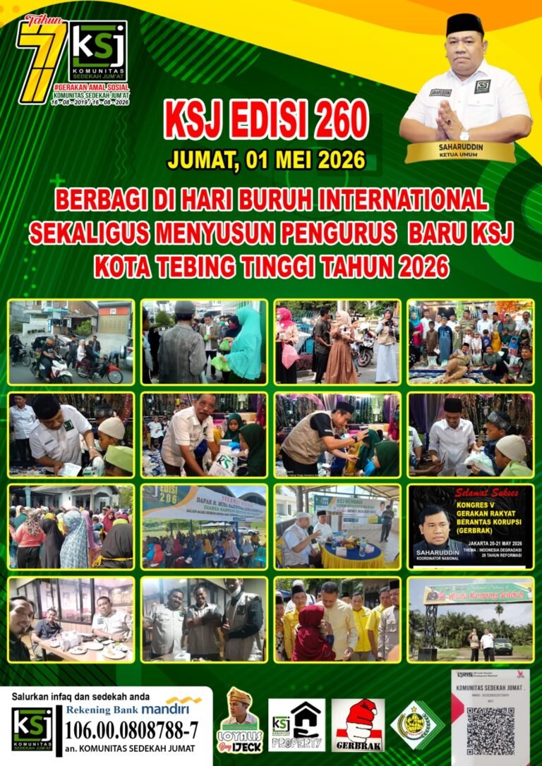 Edisi 260 KSJ Pusat di Tebing Tinggi: Momentum May Day Jadi Ajang Evaluasi dan Penyusunan Pengurus Baru