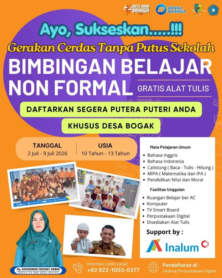 Belajar Gratis di Perpustakaan Digital Desa Bogak, Fazzary Akbar Tanjung Ajak Orang Tua Segera Daftarkan Anak