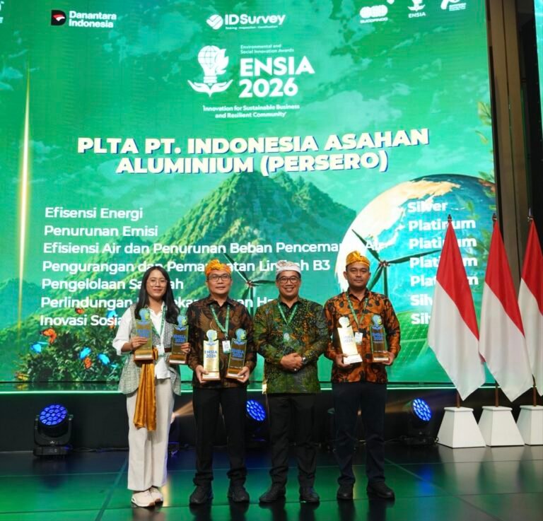 PLTA INALUM BORONG 8 PENGHARGAAN ENSIA 2026, EMPAT PREDIKAT PLATINUM